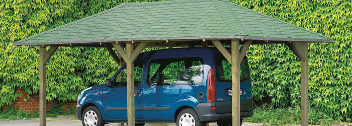 Einzelcarport aus Holz